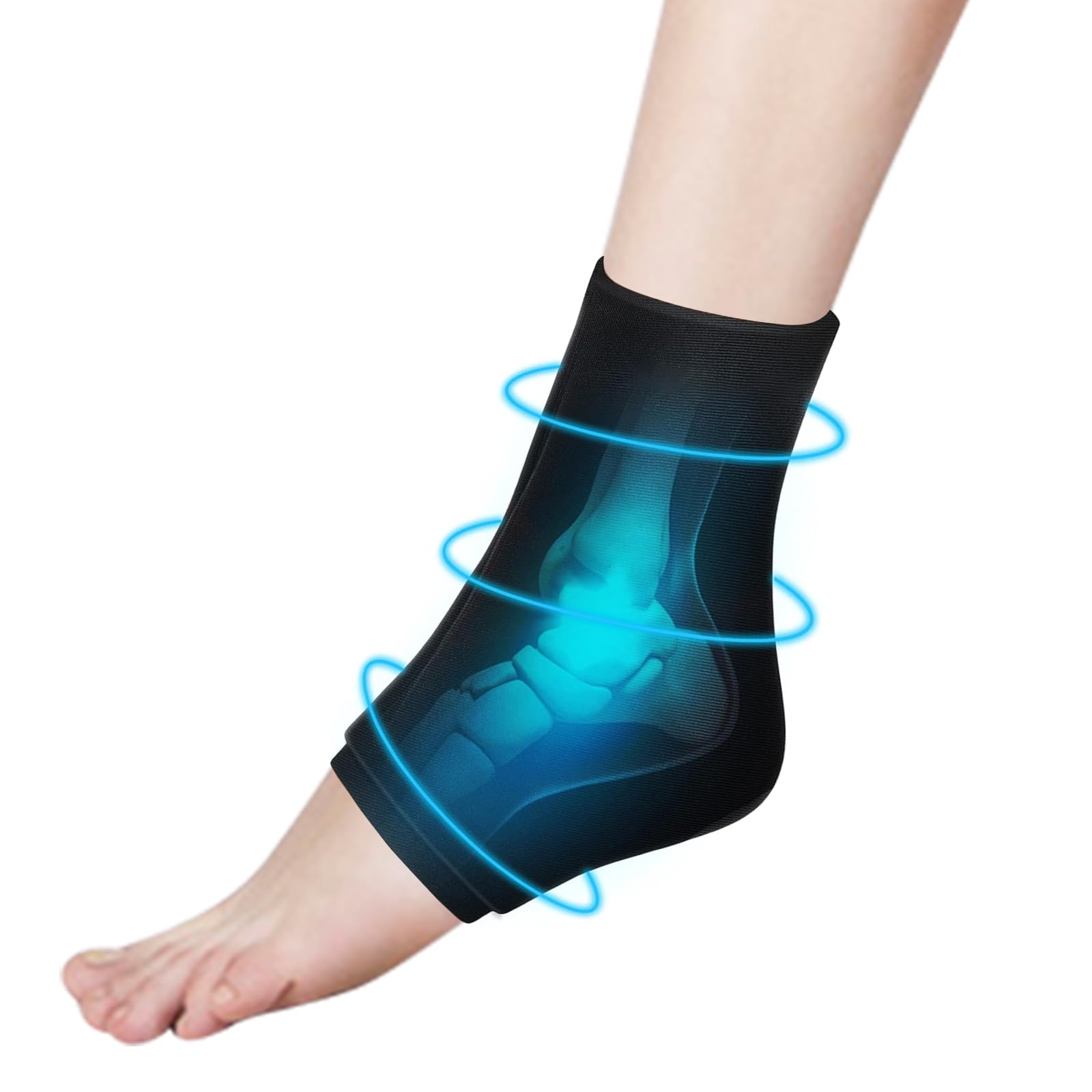 XTDMJ Ankle Ice Pack for Injuries, Reusable Gel Cold Compress Pack and Hot Therapy for Achilles Tendon, Flexible Foot Ice Pack for Achilles Tendonitis, Plantar Fasciitis, Surgery, Sprained, Heel Pain