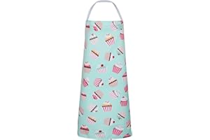 RosieLily Cupcake Apron for Women Cute Apron Cake Apron for Teen Girls Baking Apron Kitchen Apron for Cooking Gardening Grilling BBQ Blue Baking Gift for Baker Baking Supplies Teen Apron
