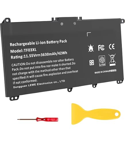 Batteria BK03XL 11.55V 42Wh Per HP Pavilion X360 Convertible 14 E 14m – Sostituisce 916366-421, TPN-W125 - 3