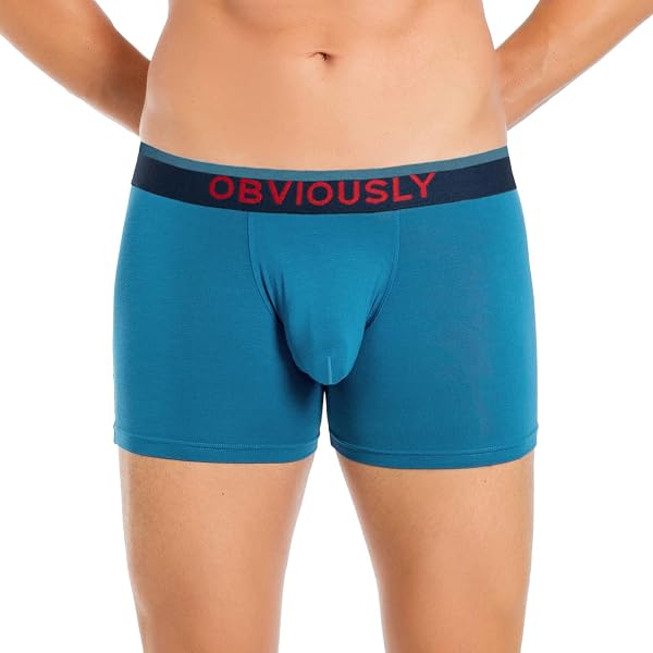 Obviously EveryMan Boxer Briefs - 3 Inch Leg, Bondi Color, XLarge Size, Bamboo/Lycra Blend For Comfort - View #3