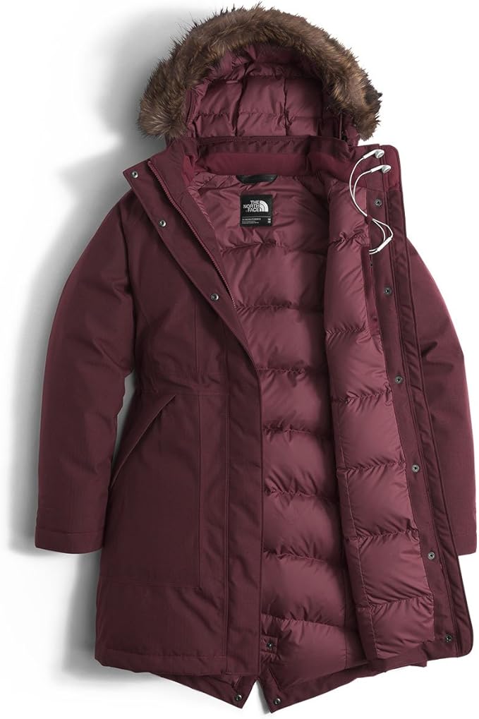 the north face red parka