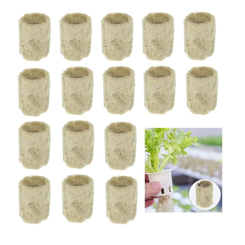 20 Pcs Rockwool Starter Plugs Hydroponic Seedling Blocks Soilless Cultivation Compress Base for Cuttings, Plant Propagation