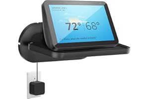 HomeMount Echo Show 8 Wall Mount - Space Saving Smart Home Holder Compatible with Show8 (1st & 2nd Gen, 2019 & 2021 & 2023 Release)（Black）