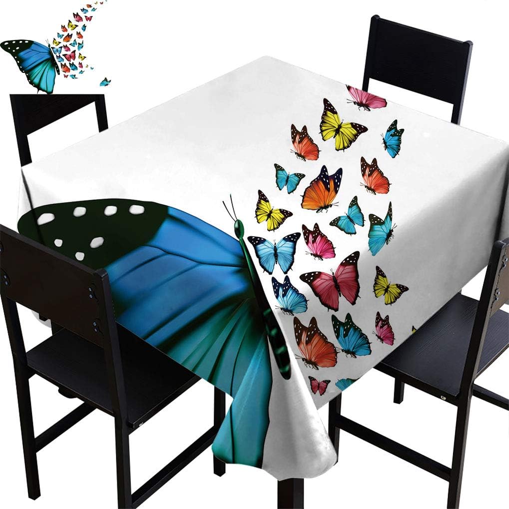 Butterfly Washable Square Tablecloth, Creative Conceptual Artwork