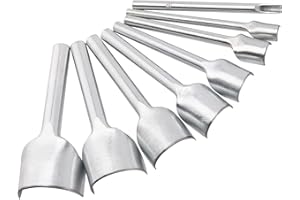 SUPVINTOR Leather Craft Tools Half-Round Cutter Punch, Leather Round Cutter Tool, Half Round Punch Set for Crafting Strap Belt, Wallet and Bag, 5-40 mm, 8 Pieces