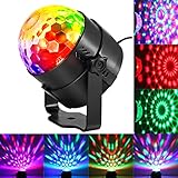 DJ light Sound Activated Party Lights Disco Ball - KINGSO Strobe Club lights Effect Magic Mini Led Stage Lights For Christmas Home KTV Xmas Wedding Show Pub - RGB 3W 7Color