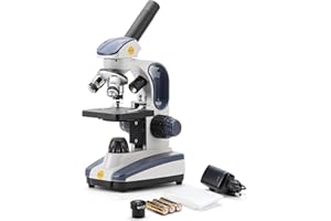 SWIFT SW200DL Microscope for Kids and Students,40X-1000X,Dual Light, Precision Fine Focus, Widefield 10X/25X Eyepiece, Carryi
