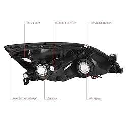 DNA MOTORING Pair Headlight Assembly Compatible
