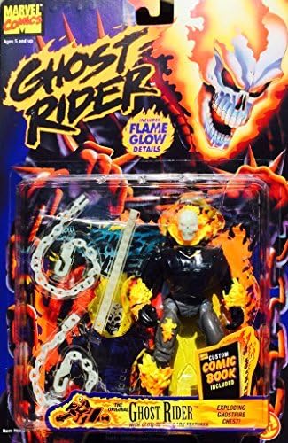 The Original Ghost Rider with Glow-in-the-dark Features. Exploding Ghostfire Chest! - Marvel Comics Ghost Rider Action Figure Includes Flame Glow Details. by Ghost Rider
