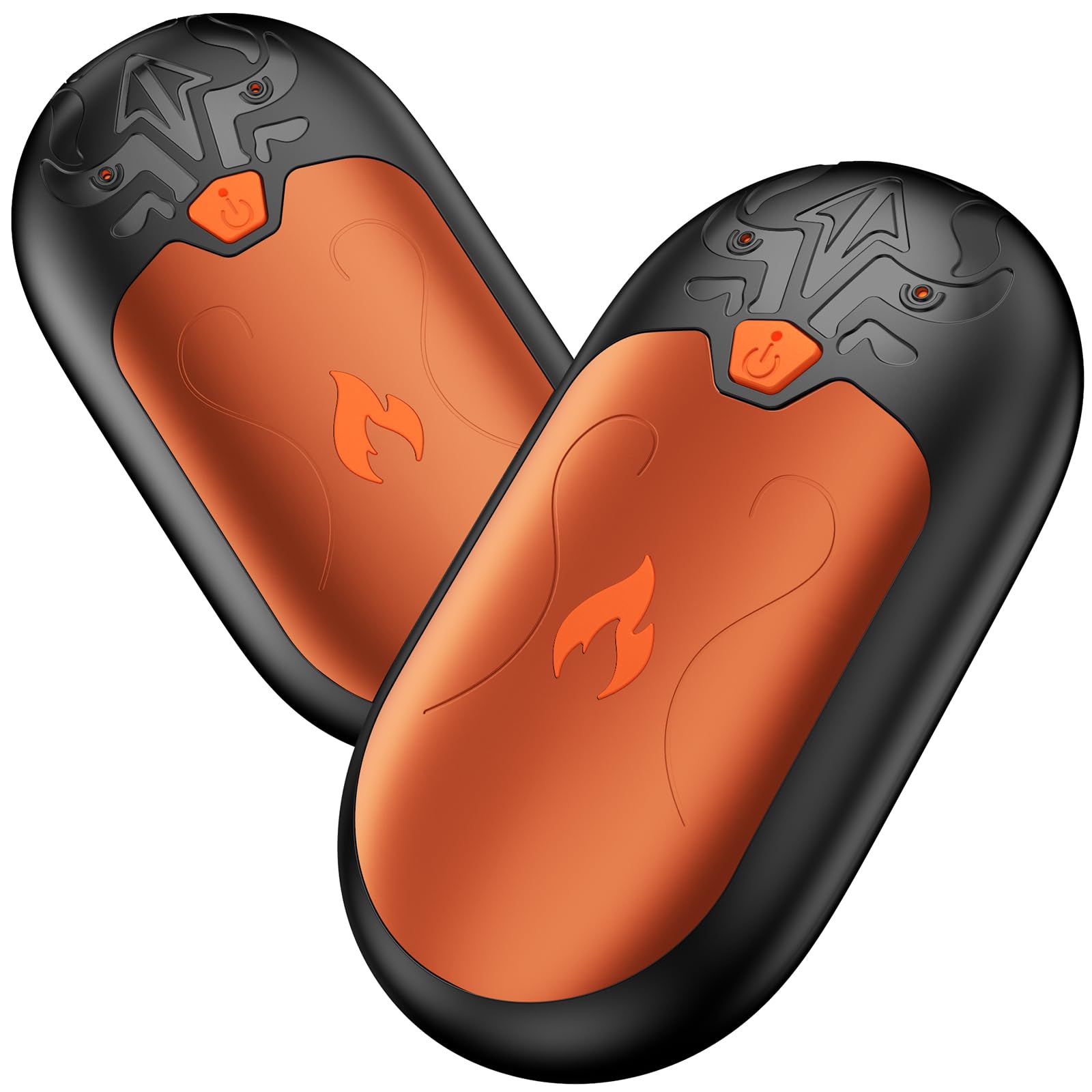 Hand Warmers Rechargeable, 2 Pack Electric Hand Warmer with 24 hrs Warmth, Portable Pocket Warmer 3 Heating Modes, Reusable Hand Warmers for Reno Patients, Women Men (Orange)