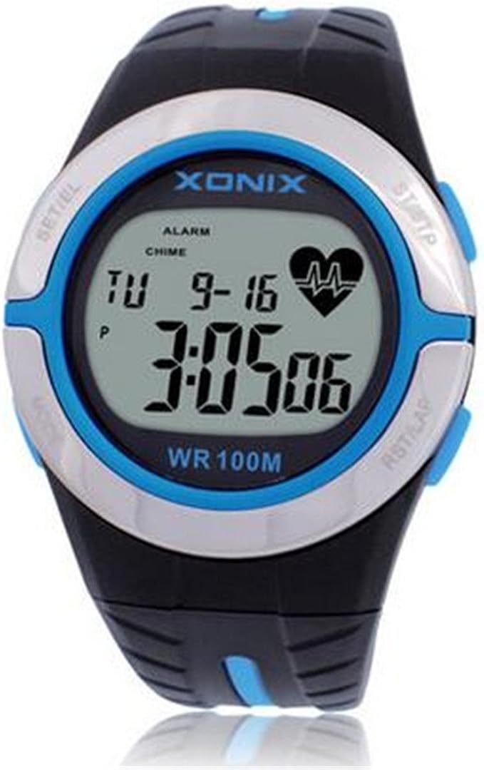 Xonix Men Women Heart Rate Monitor Calorie Watches Sports Running Watch WR100M HRM