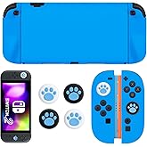 DLseego Protective Soft Case for Nintendo Switch 2 (2025), Slim TPU Grip Cover for Joy Con, Detachable JoyCon Controller Protectors-Shockproof & Scratch-Resistant Console Shell, 4 Thumb Grips - Blue