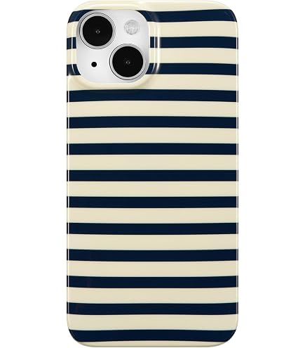 familiar iPhoneケース 13/14 ネイビー Amazon.com: ZTOFERA Cute Horizontal Striped Case for iPhone 13/14