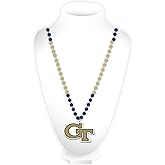 NCAA Georgia Tech Yellow Jackets Team Logo Mardi Gras Style Beads