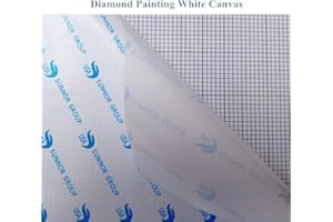 OneHippo 5Pcs/Lot 20x20CM Diamond Painting Canvas Embroidery Canvas with Glue Canvas Round/Square Blank Grid Canvas Empty for Your Private Customized