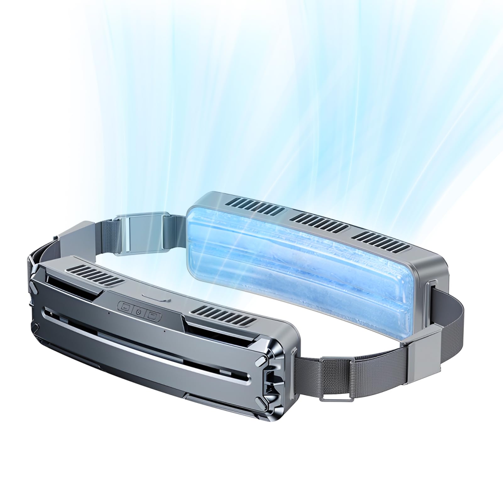 Goshyda Wearable Waist Fan, 3 Air Speeds Adjustable Rechargeable Belt Fan, Portable Handsfree Waist Blower Fan for Camping Outdoor Sports, Large Area Cooling Perspiration (Dark Gray)