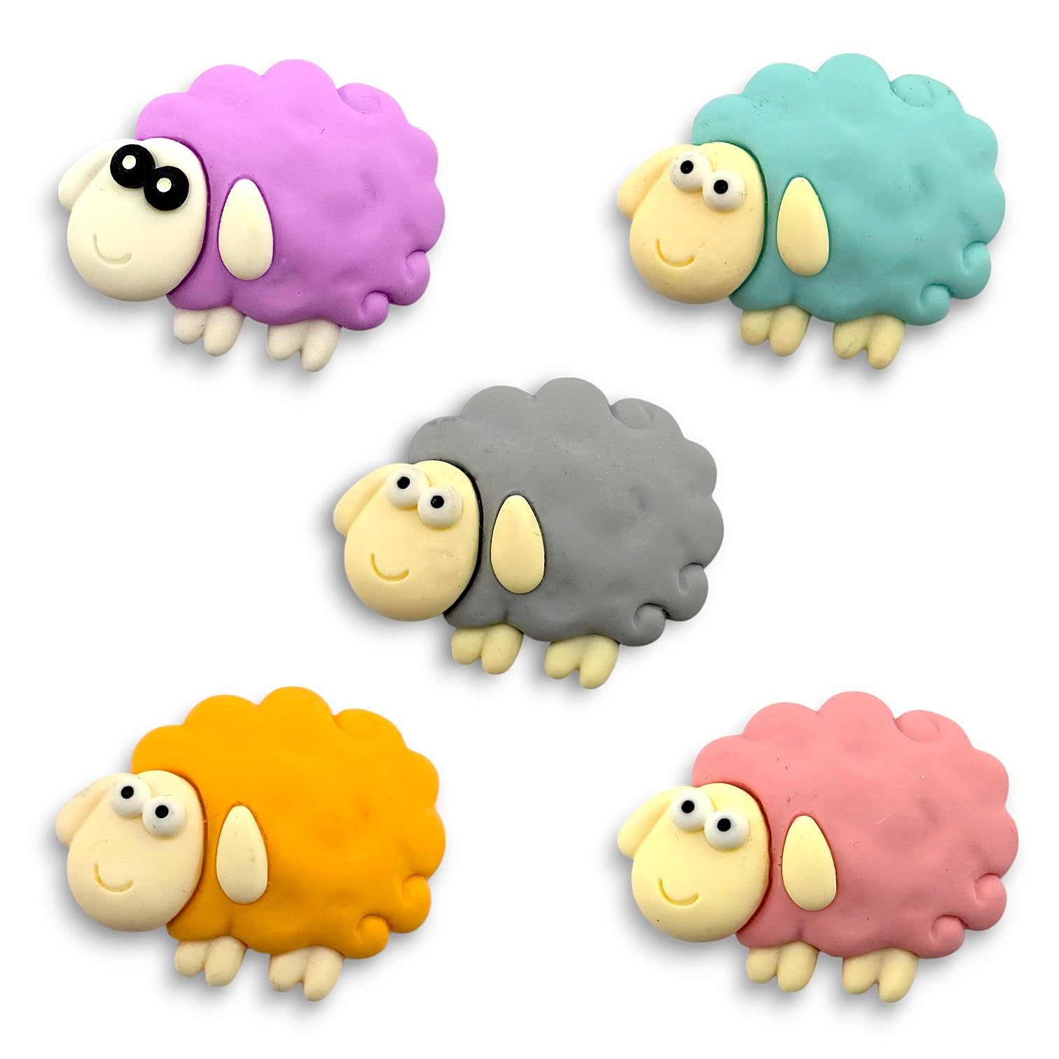 3d Fridge Magnets, Cute Fun Decorative Magnets, Farm Animals, Cute Sheep Fridge Magnets, (Multicolour Sheep) — image 1