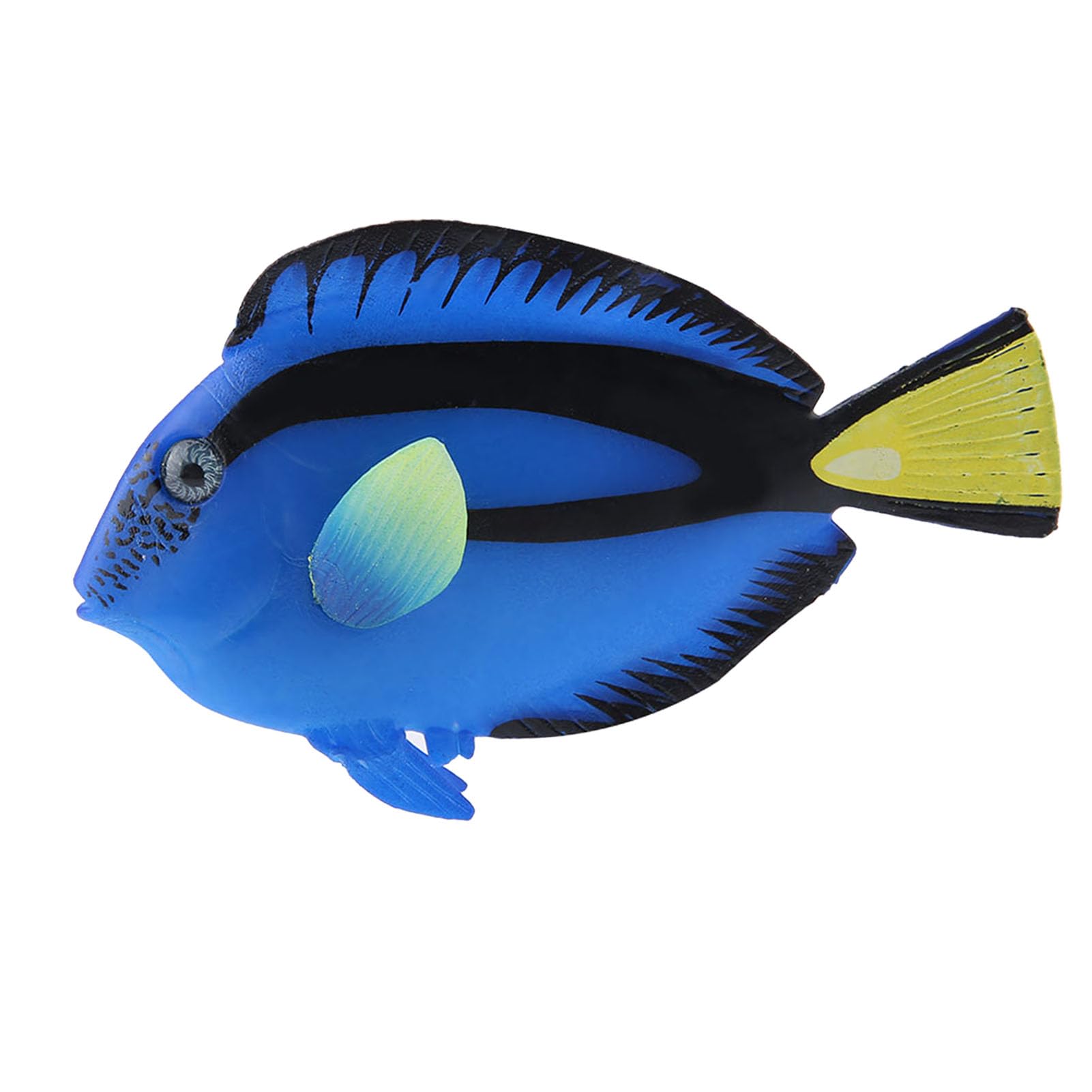 Pssopp Aquarium Artificial Fish Fish Tank Floating Fake Tropical Fish Funny Luminous Silicone Fish Lifelike Moving Fishes Ornament Decorations with Suction Cup(02#)