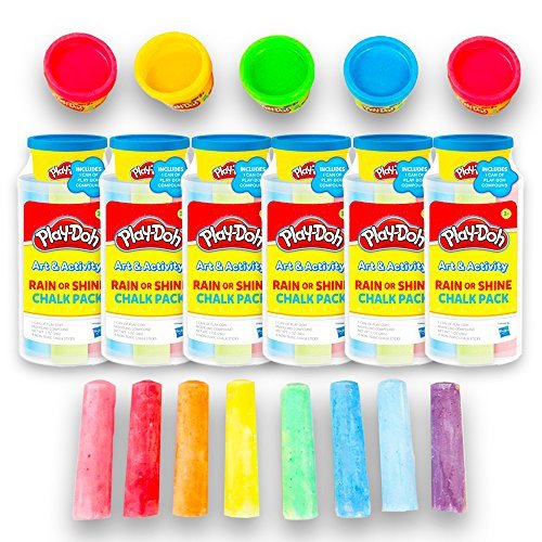Play-Doh Party Favors Set for Toddlers Kids -- 6 Individually Wrapped Dough, Coloring and Crayons Packs Party Supplies