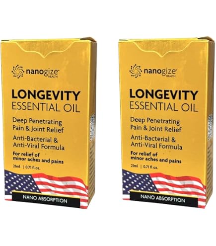 Amazon.com: 1 Pack - Twin Bottles Longevity Nanogize Essentail Oil
