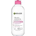 Garnier Micellar Water, Hydrating Facial Cleanser & Makeup Remover, Suitable for Sensitive Skin, Vegan, Cruelty Free, 13.5 Fl