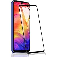 COMORO Premium Tempered Glass For Redmi Note 8 Pro Edge to Edge Protection 9H Hardness Full Glue Cover Friendly Anti Scratch (Black) - Pack Of 1 (ORIGINAL GLASS)