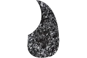 Musiclily Oversize Acoustic Guitar Self-adhesive Pickguard for Martin D28 Style guitar, Black Pearl