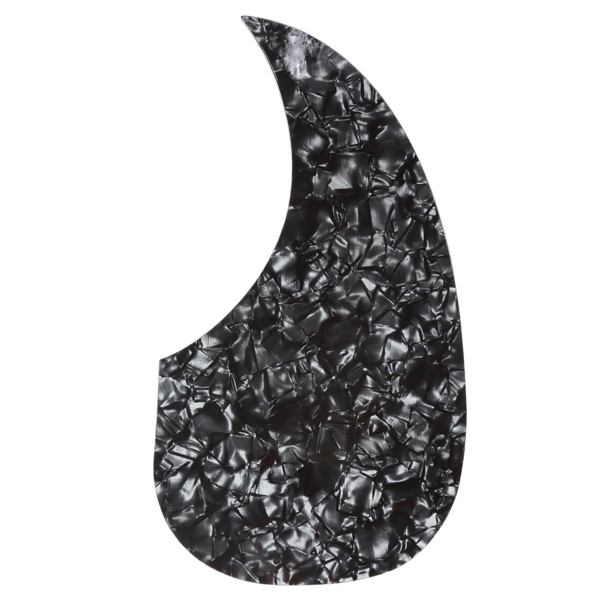 Musiclily Oversize Teardrop Acoustic Guitar Self-adhesive Pickguard for Martin D28 Style guitar,Black Pearl