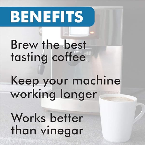 DESCALER (2 USES PER BOTTLE) – UNIVERSAL DESCALING SOLUTION FOR KEURIG, NESPRESSO, DELONGHI AND ALL SINGLE USE COFFEE AND ESPRESSO MACHINES – MADE IN THE USA