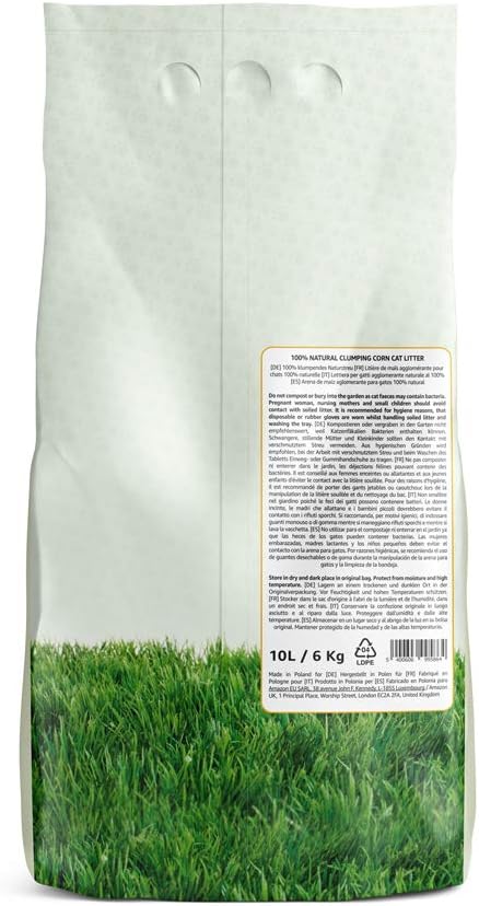 by Amazon Clumping Corn Cat Litter, Unscented, 10 L (Pack of 1) (Previously a Lifelong brand, same product) - Image 3