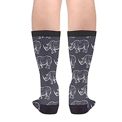 Colorful Scandinavian Rhino Rhinoceros Floral Wild