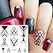 NICOLE DIARY 5Pcs Nail Stamping Template Lines Flower Themed Halloween Plate Kits Square Nail Stamp Template Image Models NDP101-105