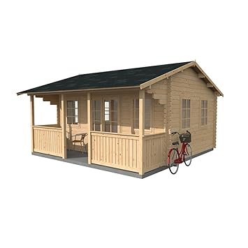 16ft X 15ft 5m X 4 8m Premier Log Cabin Verandah Double