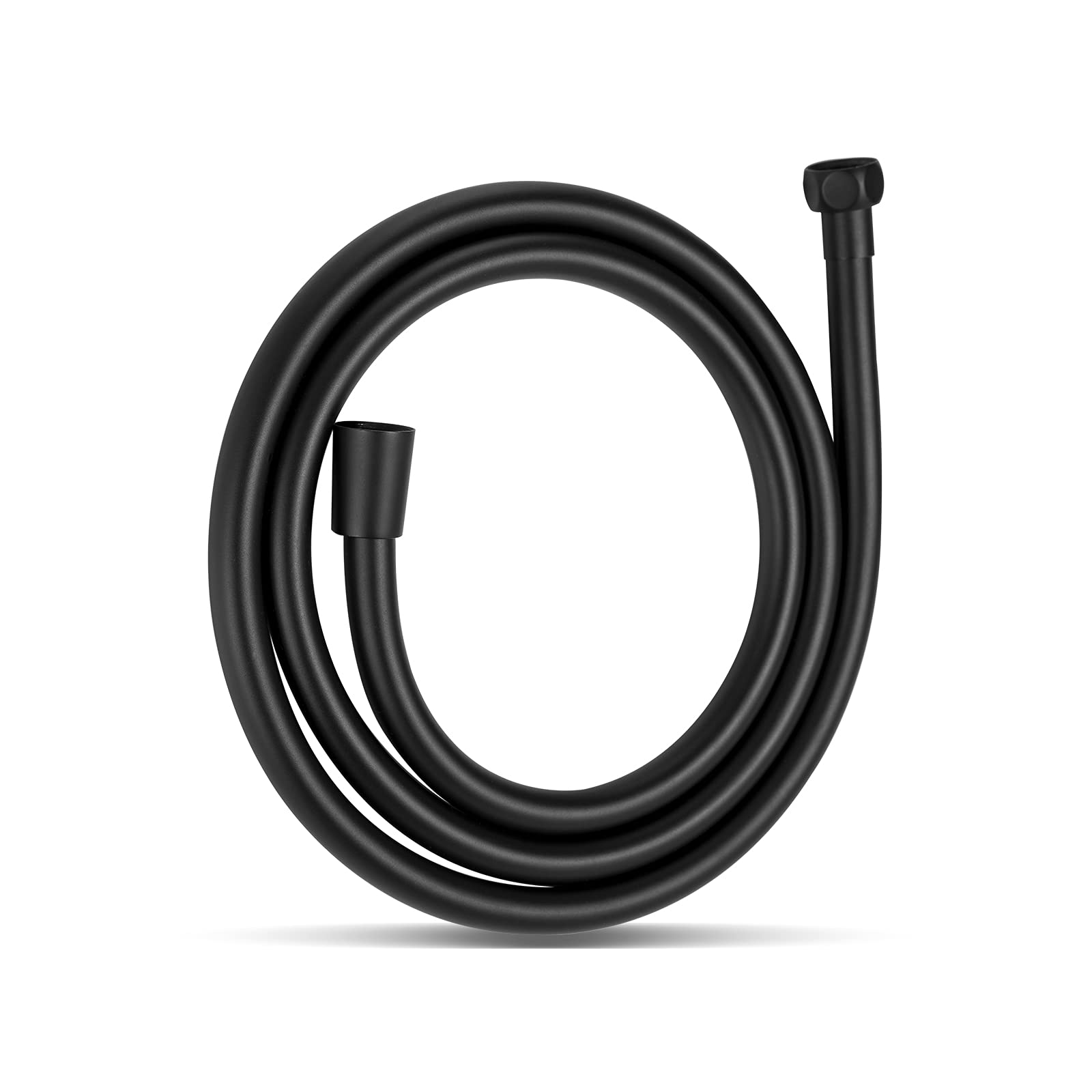 OFFO PVC Shower Pipe with Washer - 1.2m Matte Black High Pressure Hose for Bath Taps