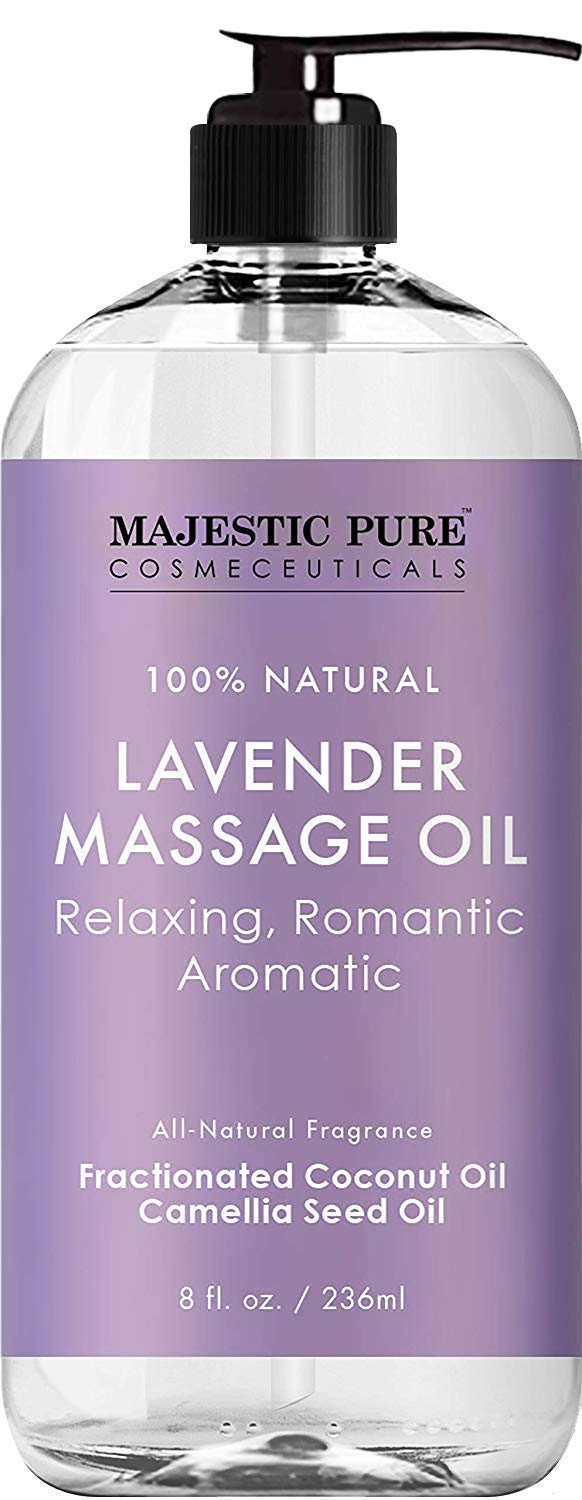 MAJESTIC PURE Lavender Massage Oil for Men and Women Great for