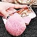 DStores® for iPhone 7 Plus 5.5 inch Case, Rose Gold Cute Mirror Electroplate PC Back Cover + TPU Bumper Scratch Resistant Case,Ring Metal Fur Ball Pendant