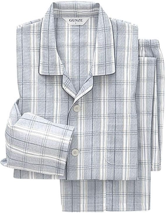 Amazon グンゼ パジャマ 綿100 吸汗速乾加工 長袖長パンツ ナチュラルクレープ メンズ Newグレー 日本 Ll 日本サイズ2l相当 パジャマ 通販