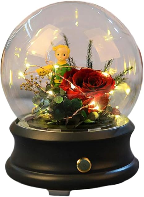 Amazon Hsbais Bluetoothスピーカーフラワーアレンジドライフラワー 保存花プリザーブドフラワー ライト Led 本物のバラで永遠の花 枯れない花 生花 ガラスポット 木製ベース 最高の贈り物 飾り 誕生日 Black プリザーブドフラワー オンライン通販