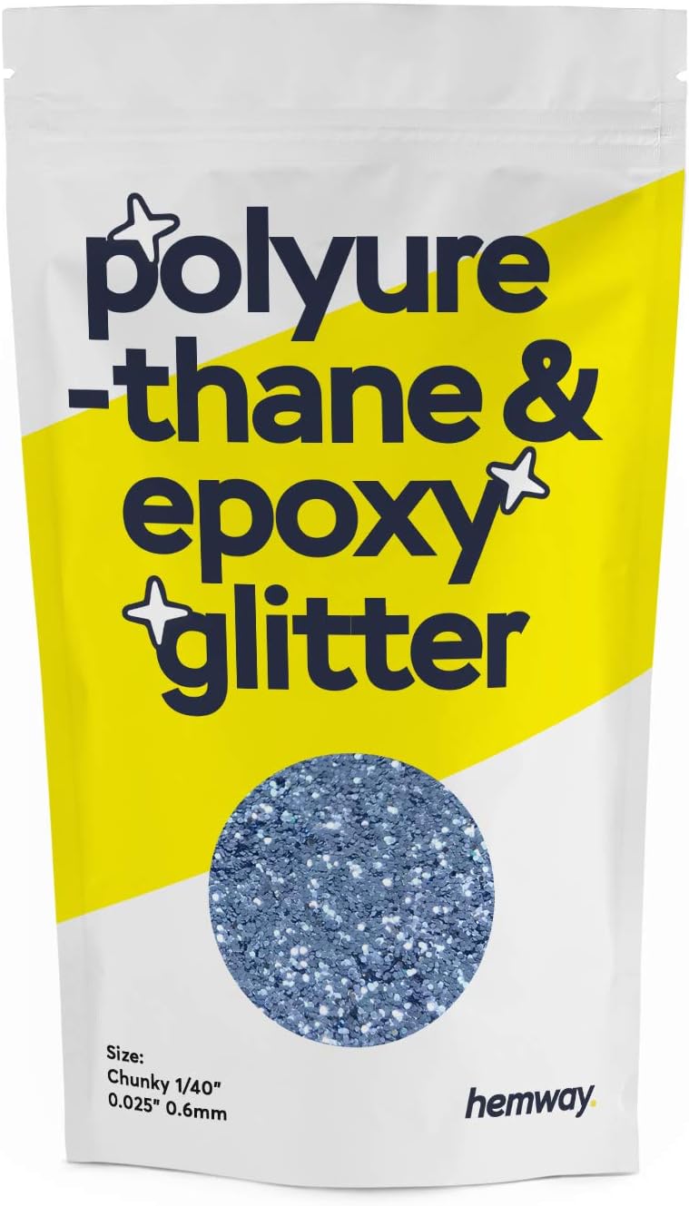 Hemway Resin Glitter Azure Blue 100g Chunky