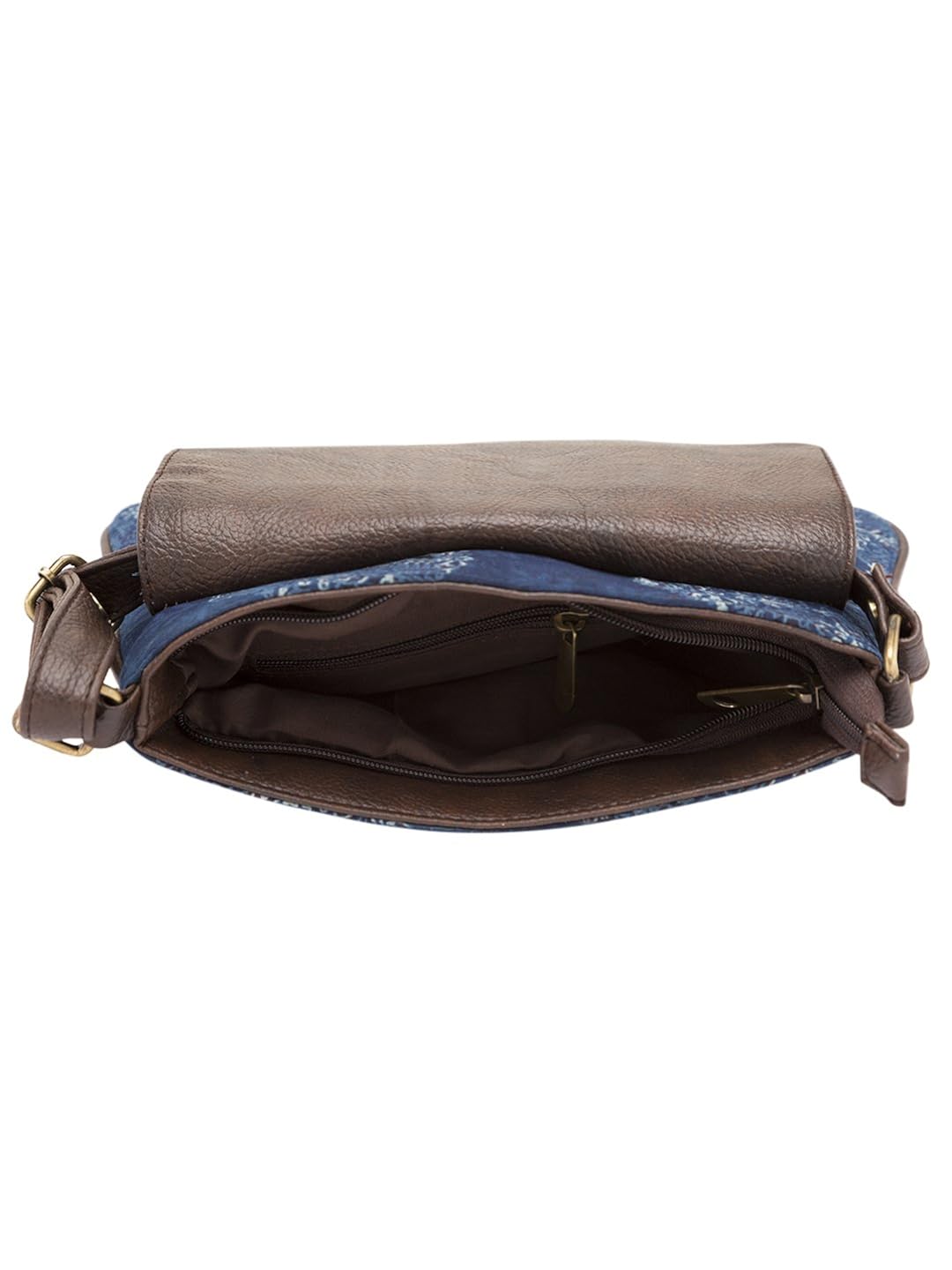 vivinkaa indigo ethnic printed sling bag for women