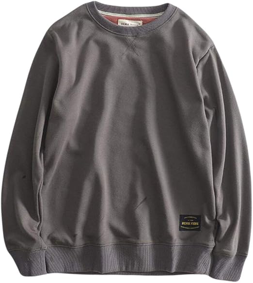 Amazon Rehoodnトレーナーパーカー メンズ 秋 冬 ラウンドネック アウター メンズ トレーナー スウェット 長袖 プルオーバー 厚手 薄手 ゆったり ペアルック メンズ ファッション カジュアル トレーナー パーカー 通販