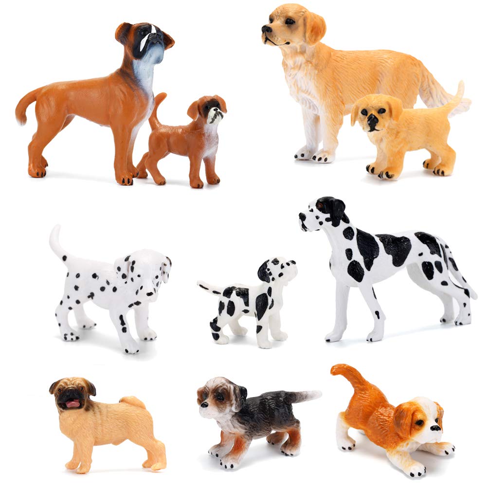 plastic dog figurines