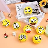 Ainiv 12PCS Funny Face Squeeze Stress Balls PU Large 6.3cm Hand Exercise Fidget view 6
