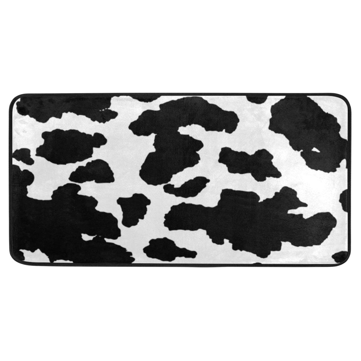 Animal Cow Print Kitchen Rug Mat Non Slip Anti Fatigue Standing Mat Runner Rug Washable for Kitchen Bathroom, 50x99 cm