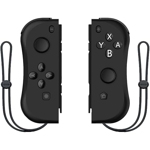 Joy Con Controller Replacement Compatible with Switch - Left and Right Controllers Wired/Wireless Remotes (Black)