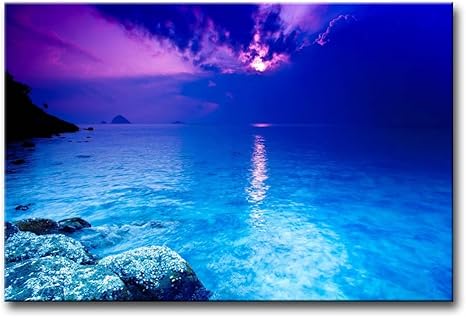 Amazon Com So Crazy Art Canvas Print Wall Art Painting For Home Decor Laguna Beach Cloudy Sky White Sea Wave Hill 3 Pieces Panel Paintings Modern Giclee Stretched And Framed Artwork Oil