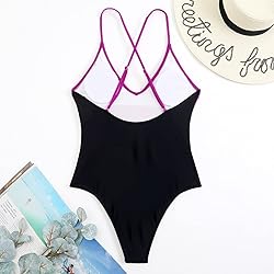 DUOWEI Crystal Bikini Bodysuit Color Block Bikini