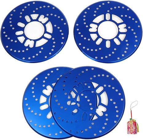 Amazon Co Jp 車 汎用 14インチ 以上 4穴 5穴 対応 ダミー ディスク ブレーキ ローター青 4枚セット お守付 ドレスアップ カバードラム ホビー