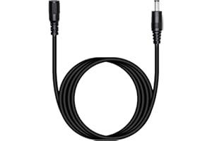 RIIEYOCA DC 5.5mm x 2.5mm Male to 5.5mm x 2.1mm Female Plug Jack Extension Power Cable for Security Camera,CCTV(2m/6.56ft)…