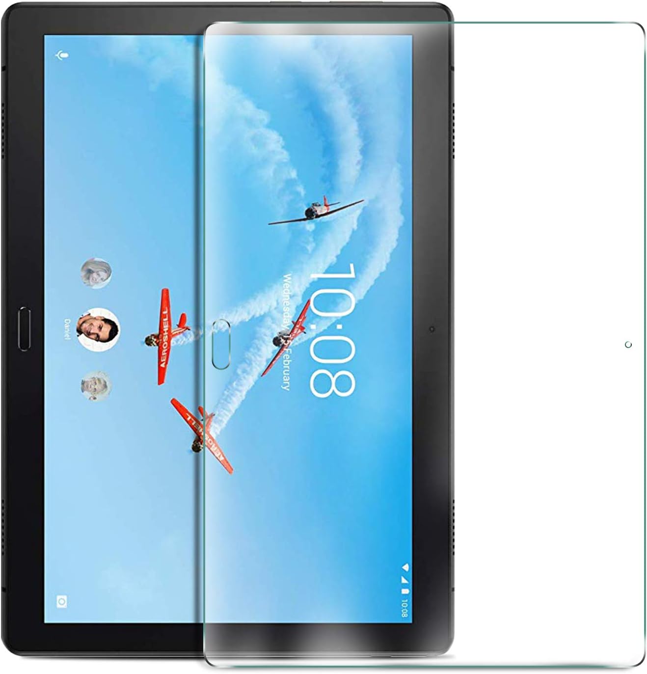 ELTD Screen Protector for Lenovo TAB P10,Premium 9H Hardness 2.5D Round Edge Tempered Glass Film Screen Protector for Lenovo TAB P10 2018 Model Tablet, (1 Pack)